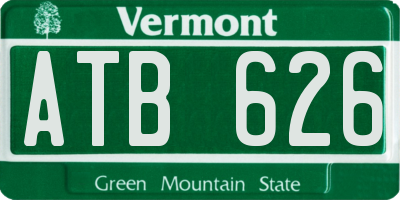 VT license plate ATB626
