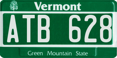 VT license plate ATB628