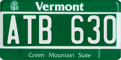 VT license plate ATB630