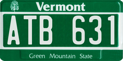 VT license plate ATB631
