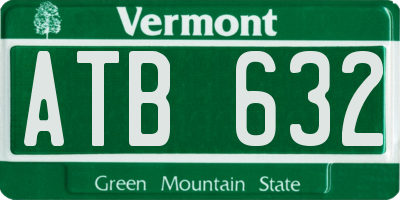 VT license plate ATB632