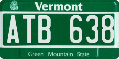VT license plate ATB638
