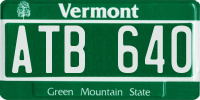 VT license plate ATB640