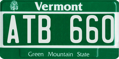 VT license plate ATB660