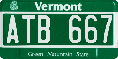 VT license plate ATB667