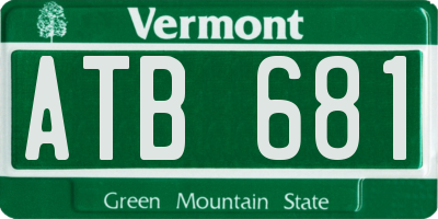 VT license plate ATB681