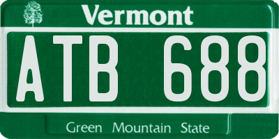 VT license plate ATB688