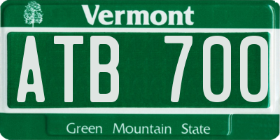 VT license plate ATB700