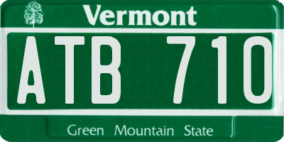VT license plate ATB710