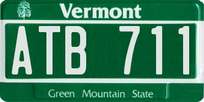 VT license plate ATB711