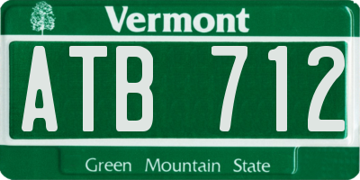 VT license plate ATB712