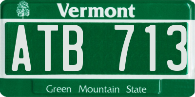 VT license plate ATB713