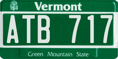 VT license plate ATB717