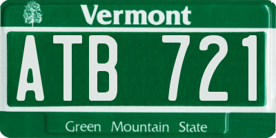 VT license plate ATB721