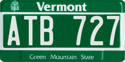 VT license plate ATB727