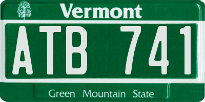 VT license plate ATB741