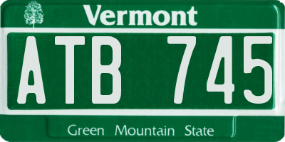 VT license plate ATB745