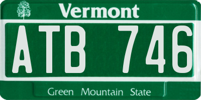 VT license plate ATB746