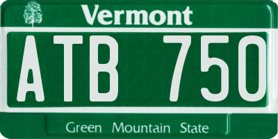 VT license plate ATB750