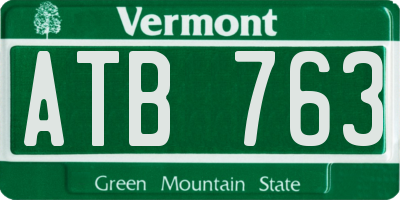 VT license plate ATB763