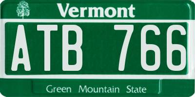 VT license plate ATB766