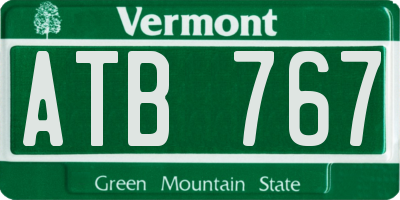 VT license plate ATB767
