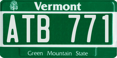 VT license plate ATB771