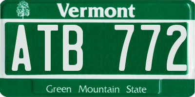 VT license plate ATB772