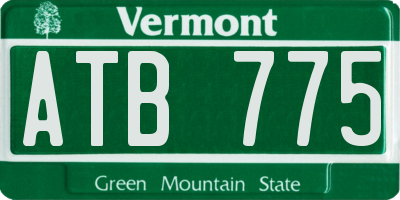 VT license plate ATB775