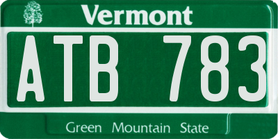VT license plate ATB783