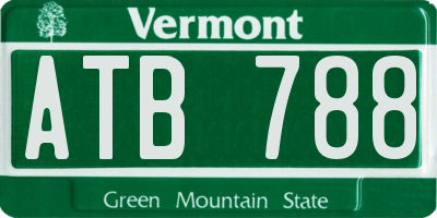 VT license plate ATB788