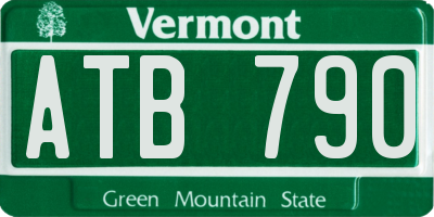 VT license plate ATB790