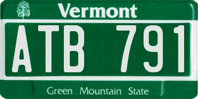 VT license plate ATB791