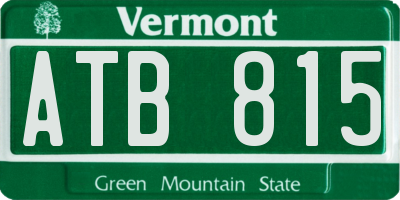 VT license plate ATB815