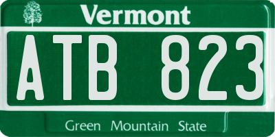 VT license plate ATB823