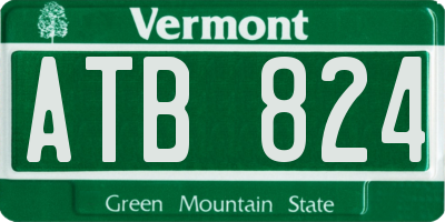 VT license plate ATB824