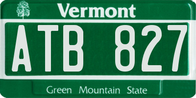 VT license plate ATB827