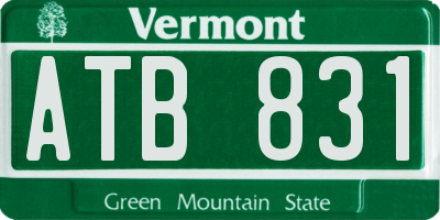 VT license plate ATB831