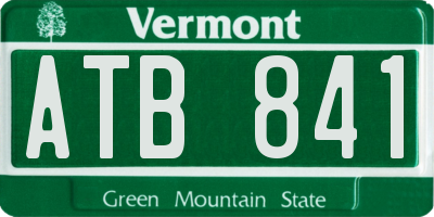 VT license plate ATB841