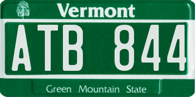 VT license plate ATB844