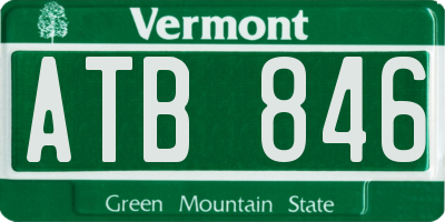 VT license plate ATB846