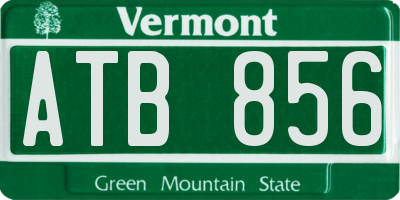 VT license plate ATB856