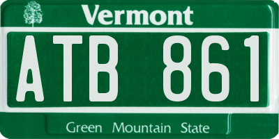 VT license plate ATB861