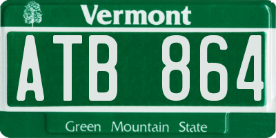 VT license plate ATB864