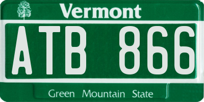 VT license plate ATB866