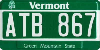 VT license plate ATB867