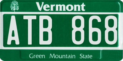 VT license plate ATB868