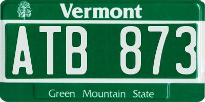 VT license plate ATB873