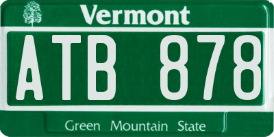 VT license plate ATB878
