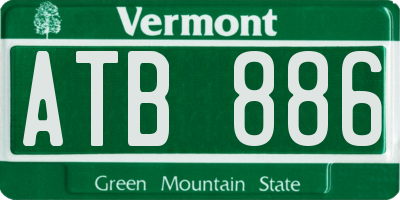 VT license plate ATB886